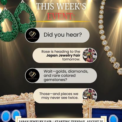 This week's events Japan Jewelry Fair live announcement