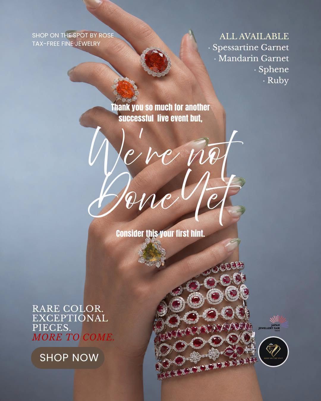 Shop on the Spot by Rose fine jewelry campaign artwork