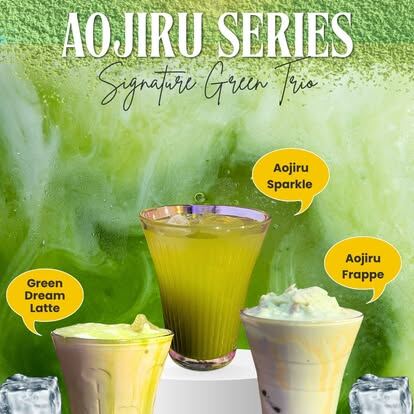 Aojiru signature green drink trio