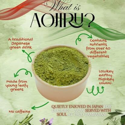 What is Aojiru educational graphic