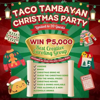 Taco Tambayan Christmas party campaign