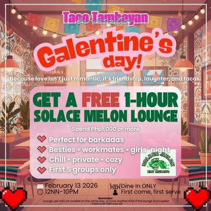 Galentine's Day Solace Melon Lounge promotion