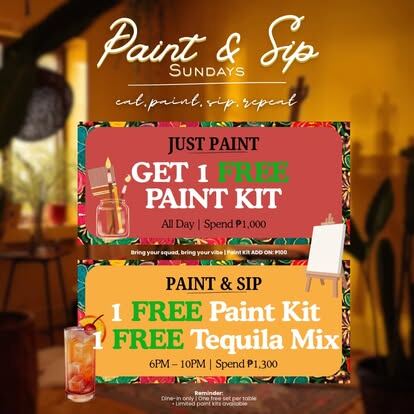 Paint and Sip Sunday promotion